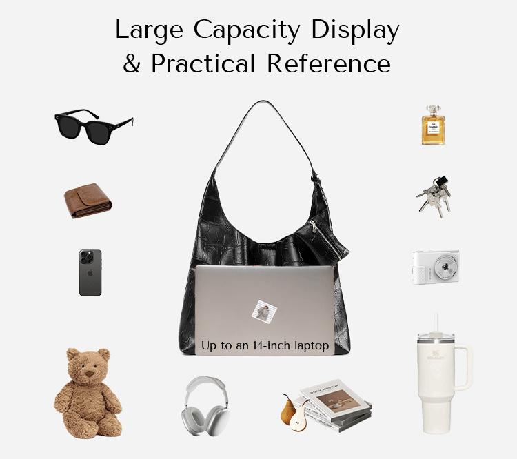 NEWBELLA Kara 2 PCS Set Hobo Bags in PU Leather Top Handle Tote with Magnetic Closure Casual Daily Use Two Colors New Arrivals,FallFreshness