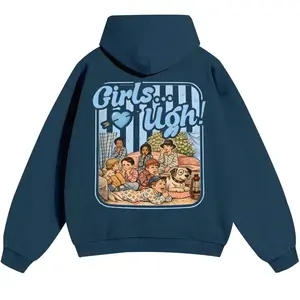 Unisex “Girls...Ugh!” Funny Pattern Hoodie – 90s Movie Quote Graphic Streetwear 3
