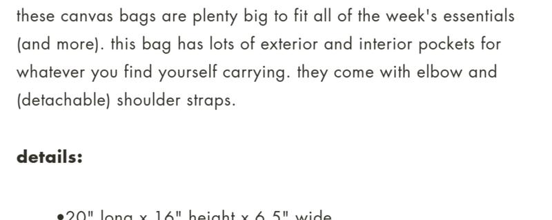 Kinsley Canvas Tote Bag - Final Sale, Women's