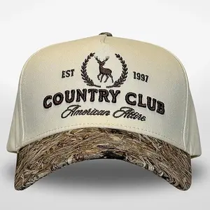 Vintage Western Trucker Hat | Men & Women | Country Cute Caps for Cowgirls Cowboys | Camo Denim Embroidered Cotton | Snapback