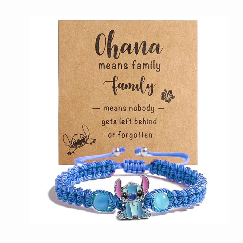 Disney Stitch Multicolor Bracelet, Cute Character Wrist Chain Fashion Jewelry Decor Accessory Collectible Gift for Girls Teens Fans