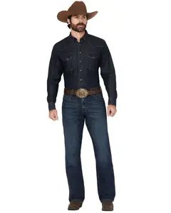 Wrangler Men's Retro Medium Wash Low Rise Relaxed Bootcut Jeans - Wrt20jh