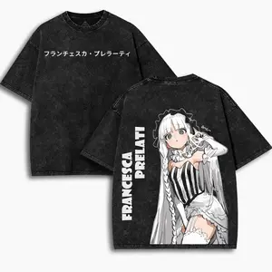 Francesca Prelati - Fate/strange Fake Anime Manga 2 sided Washed T-shirt, TankTop, Hoodies, Sweatshirt Cotton Unisex Menswear Fit graphic tee wash sweatshirt