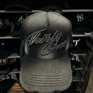 1:1Thirty One Hats “Fade to Black” Distressed Cap | Premium Streetwear Adjustable Hat G5