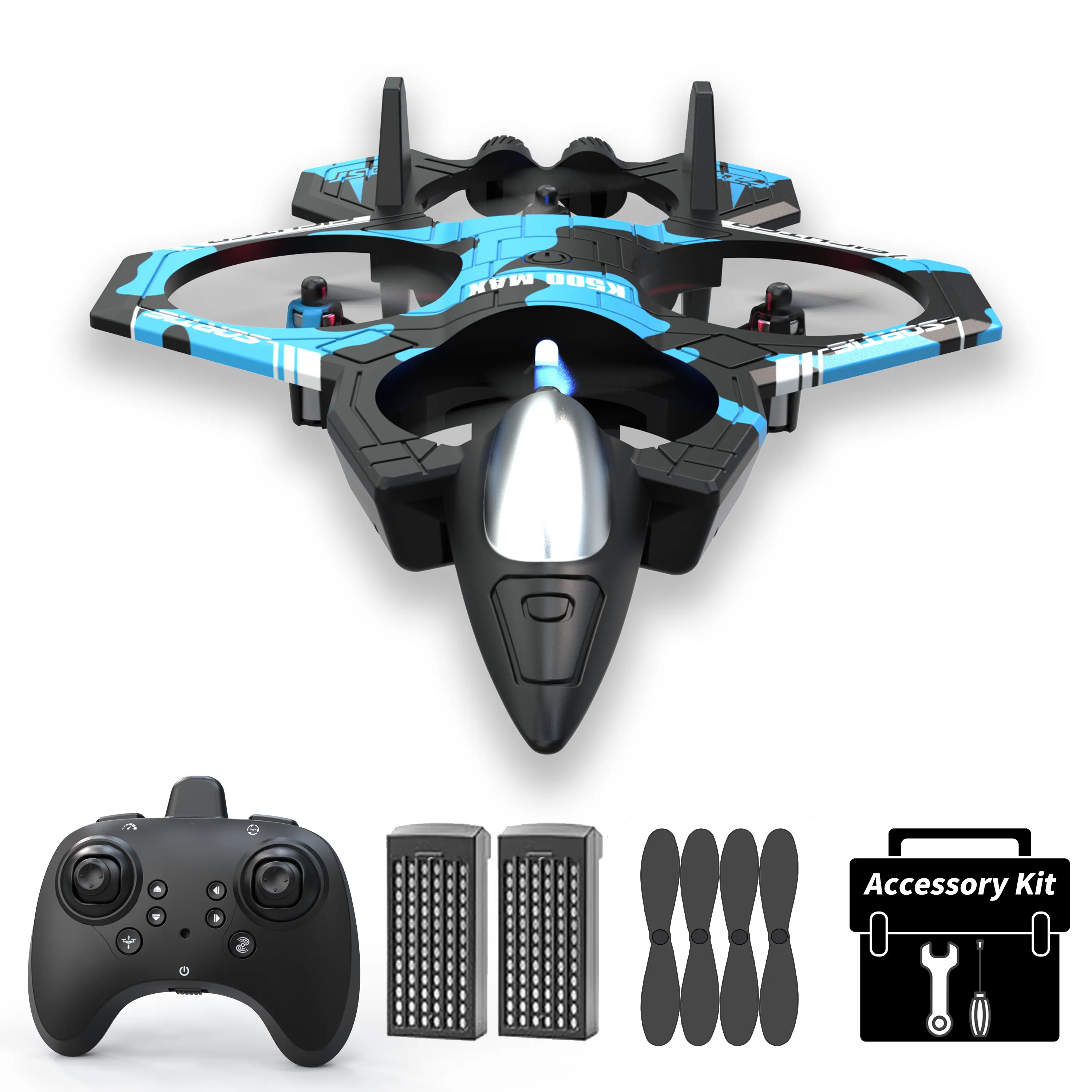 RC Aircraft Beginners Altitude Maintenance Gyroscope Stability 3D Stunt Flips 360° Surround Fighter Jet Style Drones Durable ABS Structure Ideal Gift for Kids Boys Cameras Easy to Fly Indoor & Outdoor Use