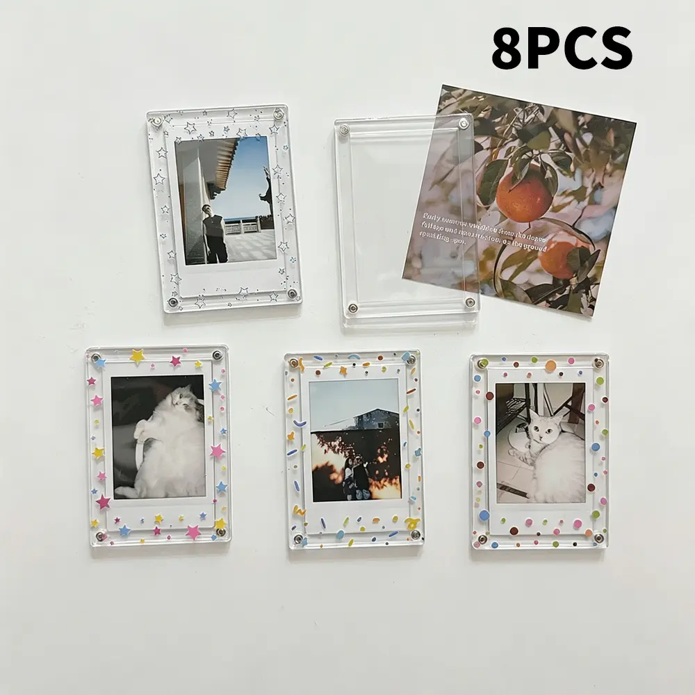 8 Pieces/ Sets, Magnetic Picture Frames, Refrigerator Magnet, Refrigerator Magnets Clearance, Refrigerator Magnets, Magnetic Photo Frame, Magnetic Picture Frame, Mini 12, Acrylic Photo Frame