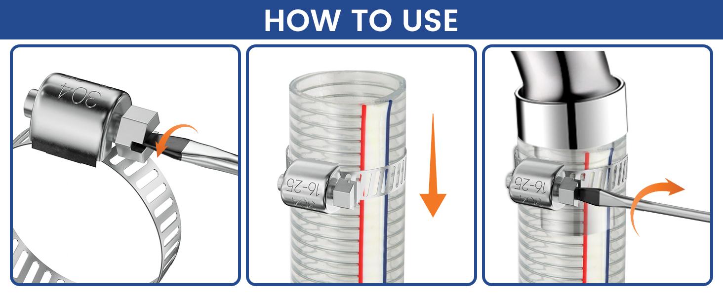 110 PCS Hose Clamps Stainless Steel Assortment Kit 1/4''–1-1/2'' Adjustable For Fuel Line Plumbing Automotive Mechanical Applications FathersDayGift