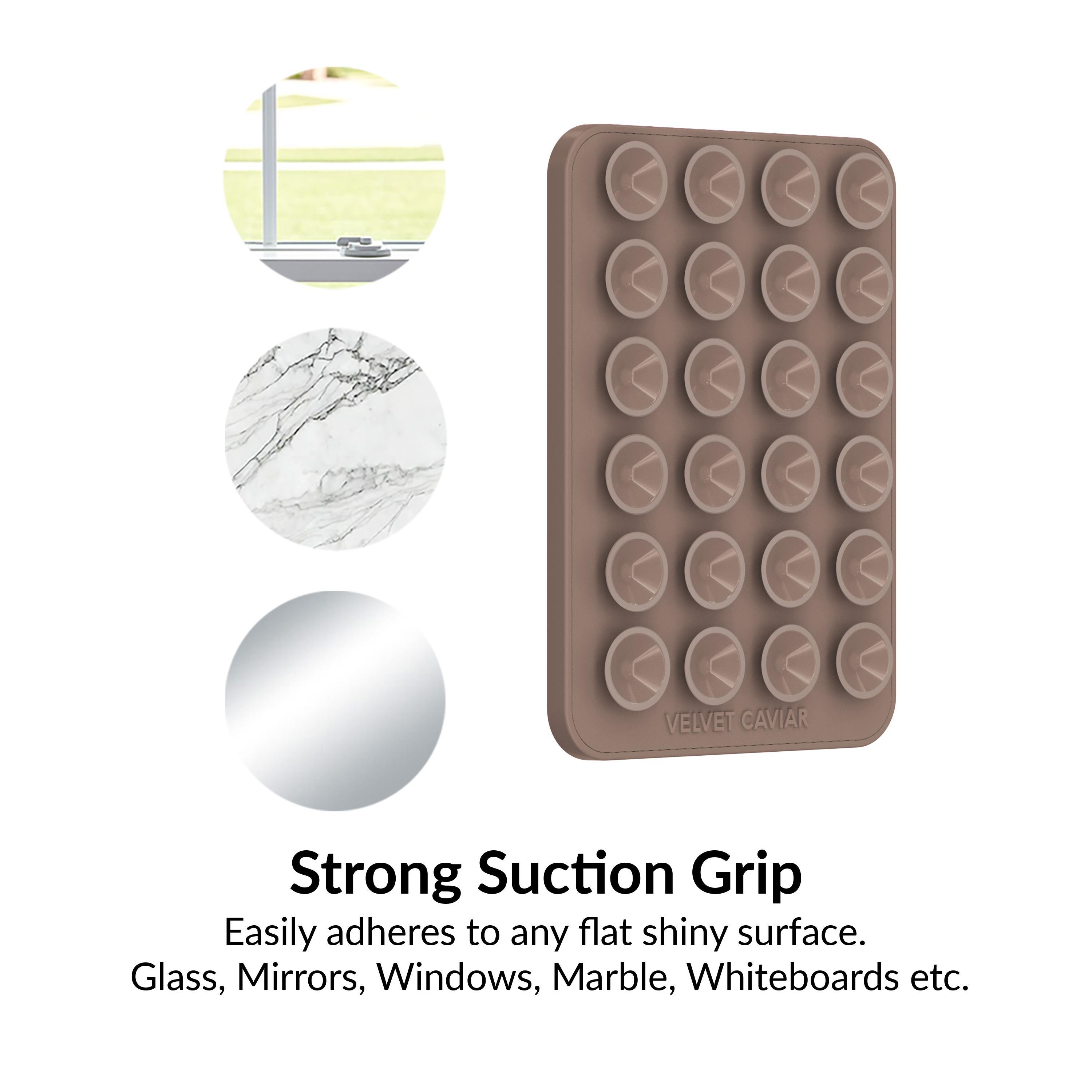 Velvet Caviar Cashmere Taupe MightyGrip MagSafe Mount - Suction Cup Phone Case Mount Compatible with MagSafe Devices Only - Magnetic Silicone Sticky Phone Grip
