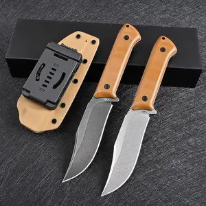 14C28N Hunting Knife, Micarta Handle, Sharp EDC Tool for Camping, Fishing, Daily Carry, Fixed Blade Knife