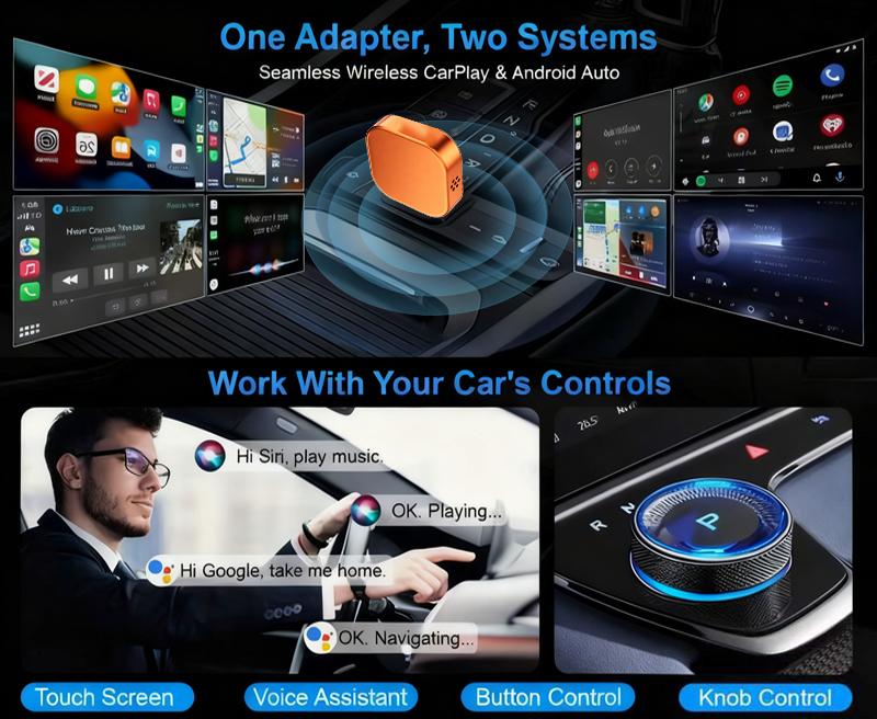 【YURNLV】New 2026 Wireless CarPlay Adapter for iPhone/Android, Instant Connection, Hands-Free Calling 【YURNLV】New 2026 Wireless CarPlay Adapter for iPhone/Android, Instant Connection, Hands-Free Calling