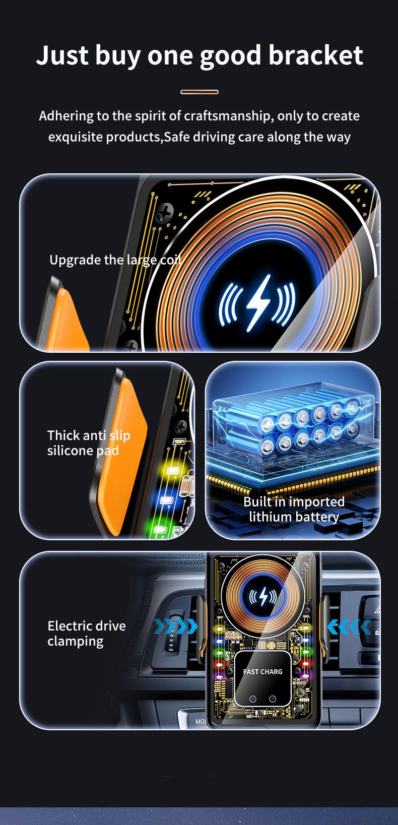 Wireless Charging and Max 66w wired super charging Car Phone mount  Magnet Plug Charging Stand for Android and  Iphone 17 16 15 14 13 12 Pro Max Samsung In Car Mount