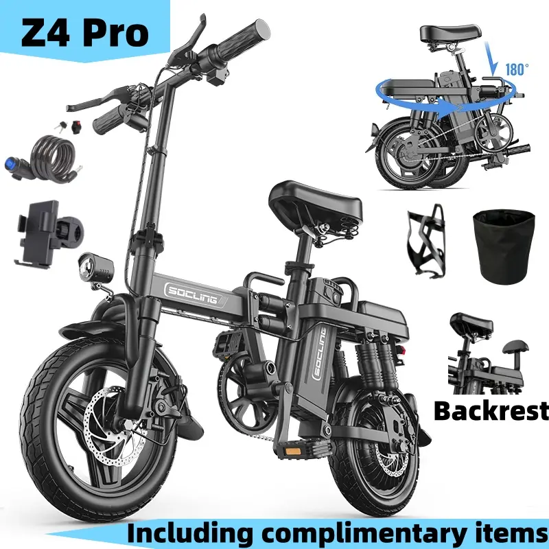 Adult Folding Electric Bike - 1000W Peak Motor, 20MPH, 40 Mi PAS Range, 14" Wheels, 48V Removable Battery, 330 lbs Capacity, UL2849 Certified, Camping Essential (Sports & Outdoor Cycling Equipment)