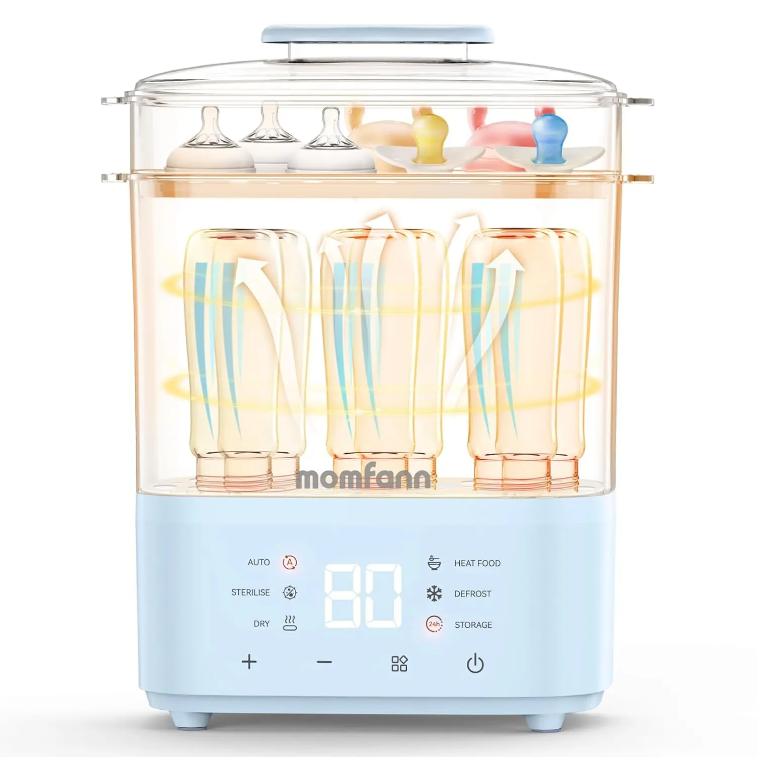 Momfann Bottle Sterilizer and Dryer, All-in-One Electric Steam Sterilizer Bottle Sanitizer for Baby Bottles, Pump Parts Accessories Newborn Essential