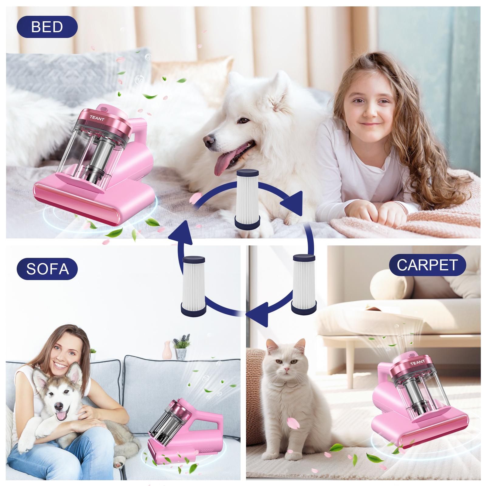 5 Pcs HEPA Filter, Replacement HEPA Filter for Blue Gray Upgrade and Pink Mattress Vacuum