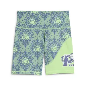 PUMA Womens Lace Em Up Bike Shorts Casual Bottoms Casual - Green