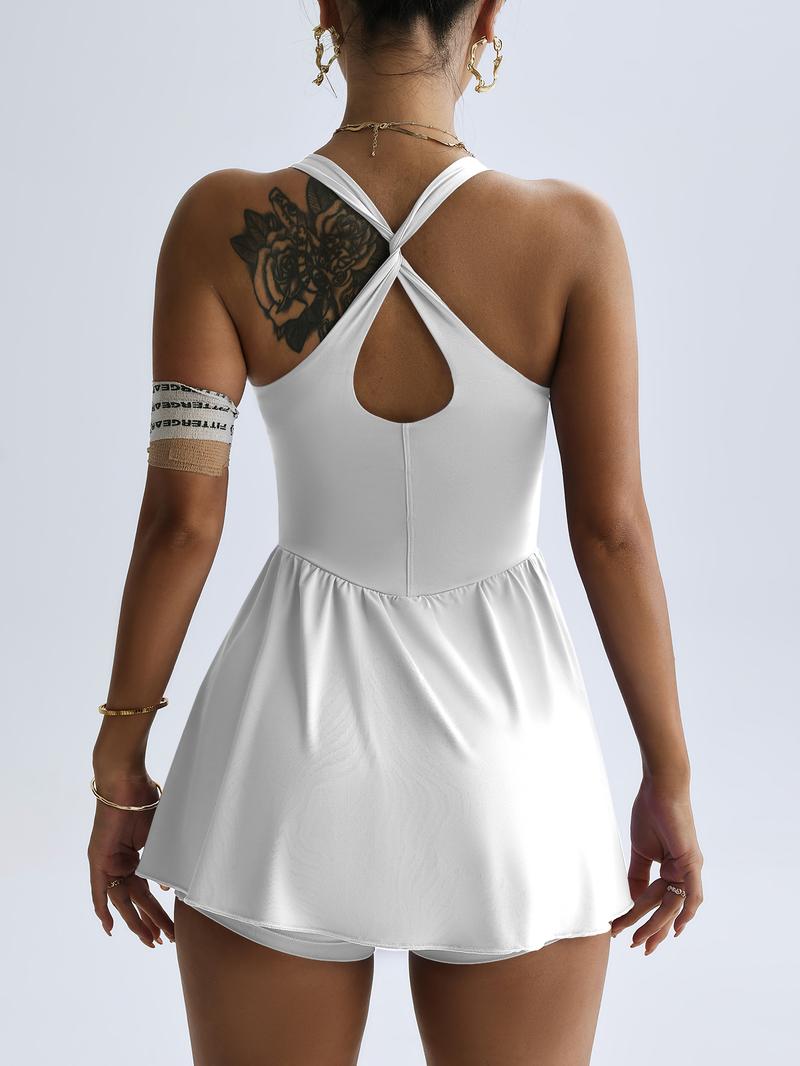 Hijesse Women's Sports Dress For Women,Crisscross Racerback, Sleeveless Square-Neck TennisDress, Indoor Outdoor Sports & Yoga, Skin-FriendlyFabric, Slim Fit & Body Shaping Hijesse Women's Sports Dress For Women,Crisscross Racerback, Sleeveless Square-Neck TennisDress, Indoor Outdoor Sports & Yoga, Skin-FriendlyFabric, Slim Fit & Body Shaping