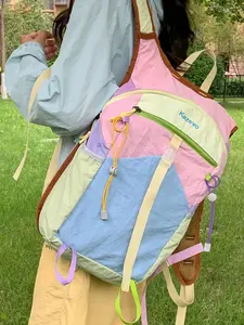 Lightweight Color Block Backpack Bag