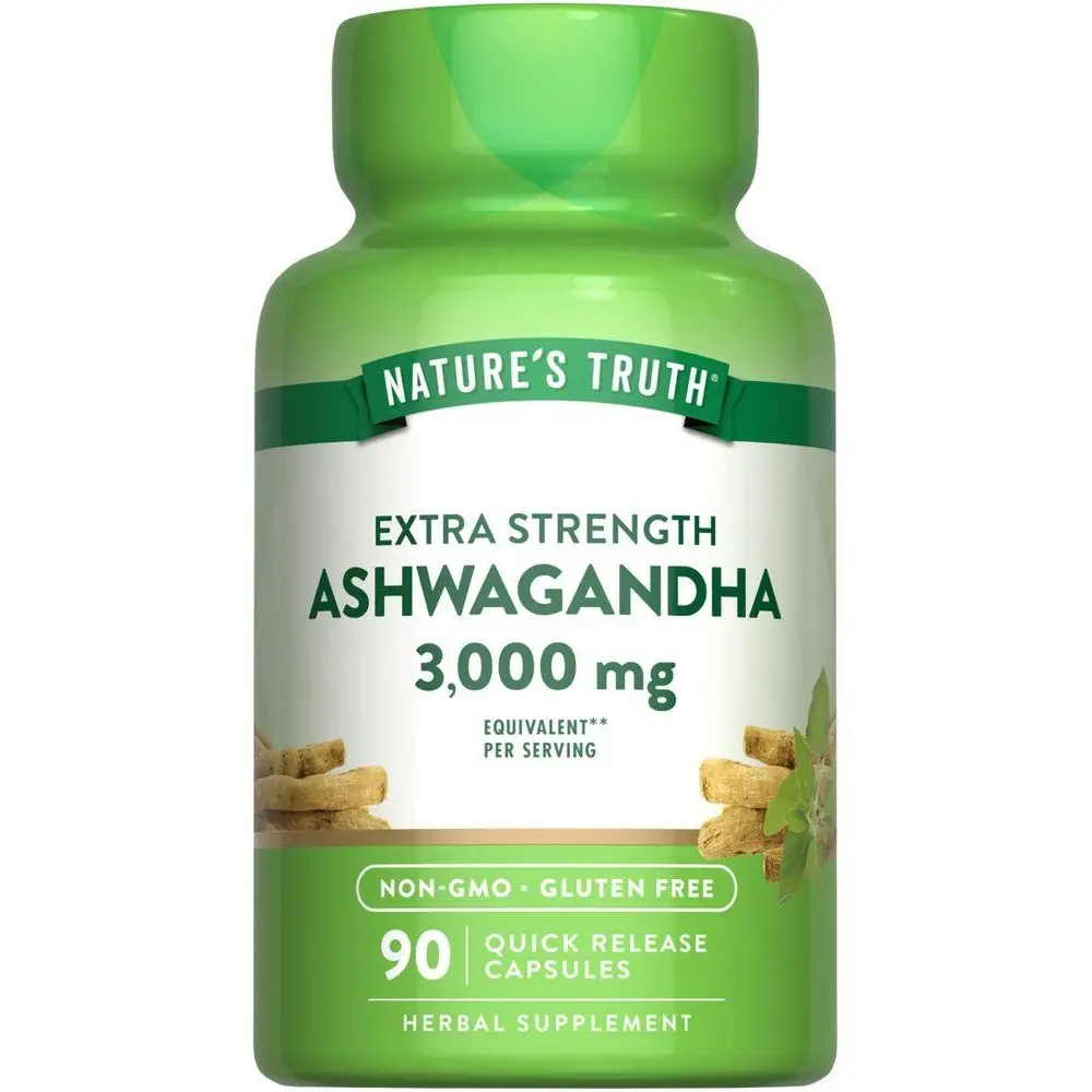 Nature's Truth Ashwagandha 3000 mg - 90 Count - Extra Strength Capsules - With Black Pepper