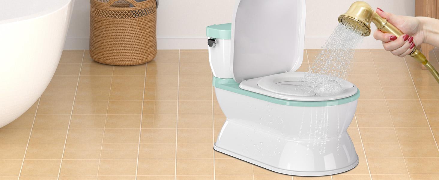 BabyBond Real Flip - Top Lid Toddler Potty, with Wipes Storage, Flushing Sounds & Toilet Paper Holder, Easy to Clean, Fun Baby Potty Chair