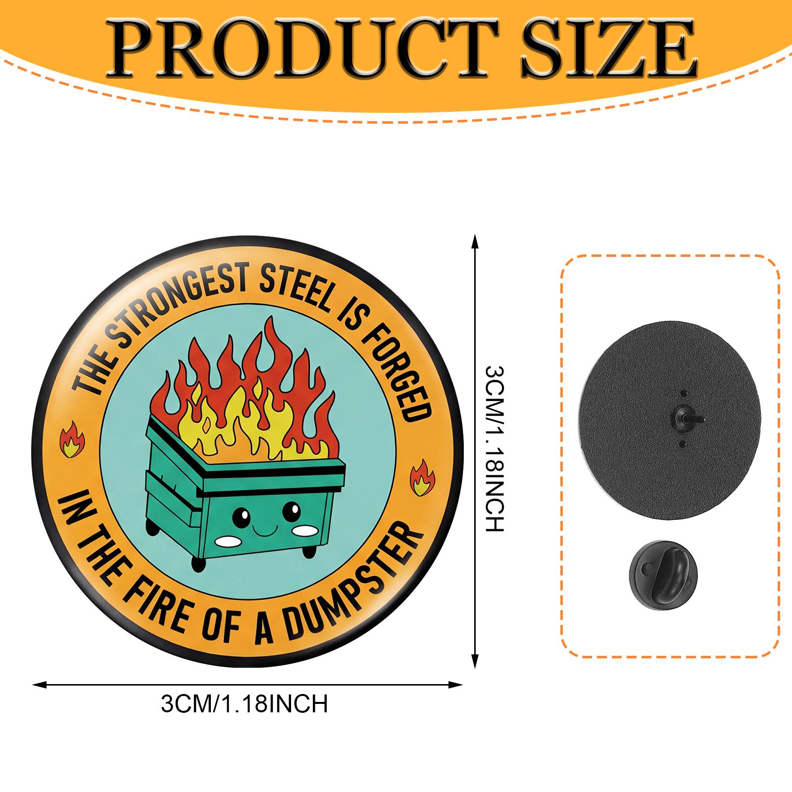 6/12pcs Dumpster Fire Pins Bulks Humorous Employee Appreciation Gift for Nurse Teacher IT Service Industry Workers Coworkers Team Leader Trash Fire Alloy Brooch Pin Emotional Support Decorative Jewelry Accessories for Decorate Jackets Hats Backpacks