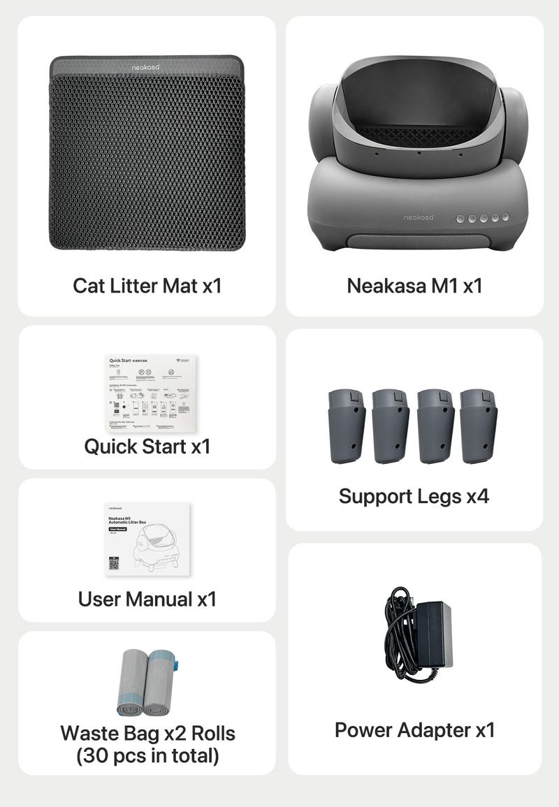 Neakasa M1 Open-top Self-cleaning Cat Litter Box with APP Control, Odor-Free Waste Disposal Includes Trash Bags, Great for cats up to 33 lbs