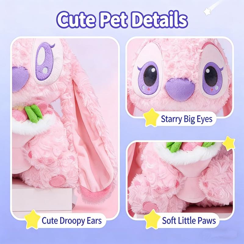 [Valentine's Day Gift]MINISO Stitch Petal Plush Sitting Doll – Ultra-Soft Petal Design, Cute Collectible, Perfect Christmas Gift for Stitch Fans, Friends, Lover&Kids