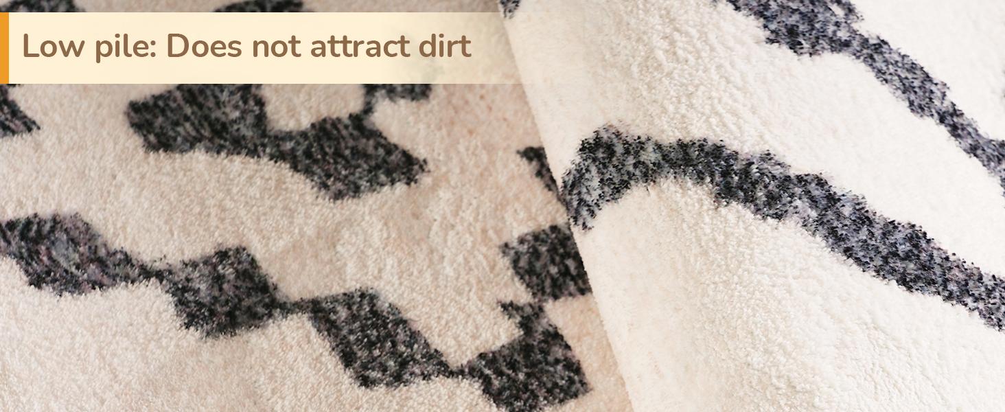 BESTSWEETIE Washable Rugs for Living Room 8x10ft Geometric Design Ultra Soft Durable Faux Wool Moroccan Runner Rug Non Slip TPR Backing Low Pile Machine Washable Kid Pet Friendly