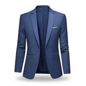 Stylish men's slim-fit suit jacket, modern and casual | Perfect for spring, summer, and autumn events | Comfortable and stylish, ideal for dates, commuting, and work, showcasing a fashionable look.