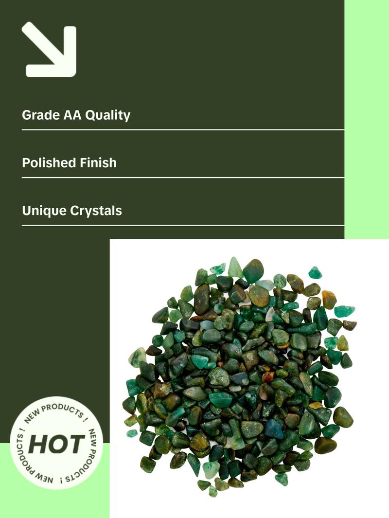 Emerald Gem Bottle (Grade AA) - Polished Chips of Emerald Crystals