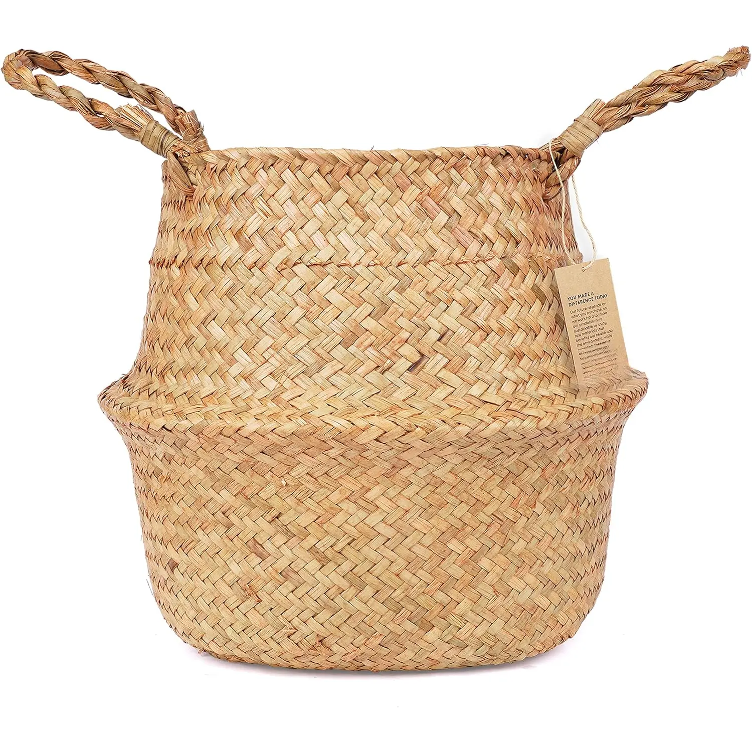 Tree Basket - Wicker Seagrass Planter for Tall Indoor  Olive House , ative Rattan Baskets for 7-8 Inch Small  Pots (, Medium)