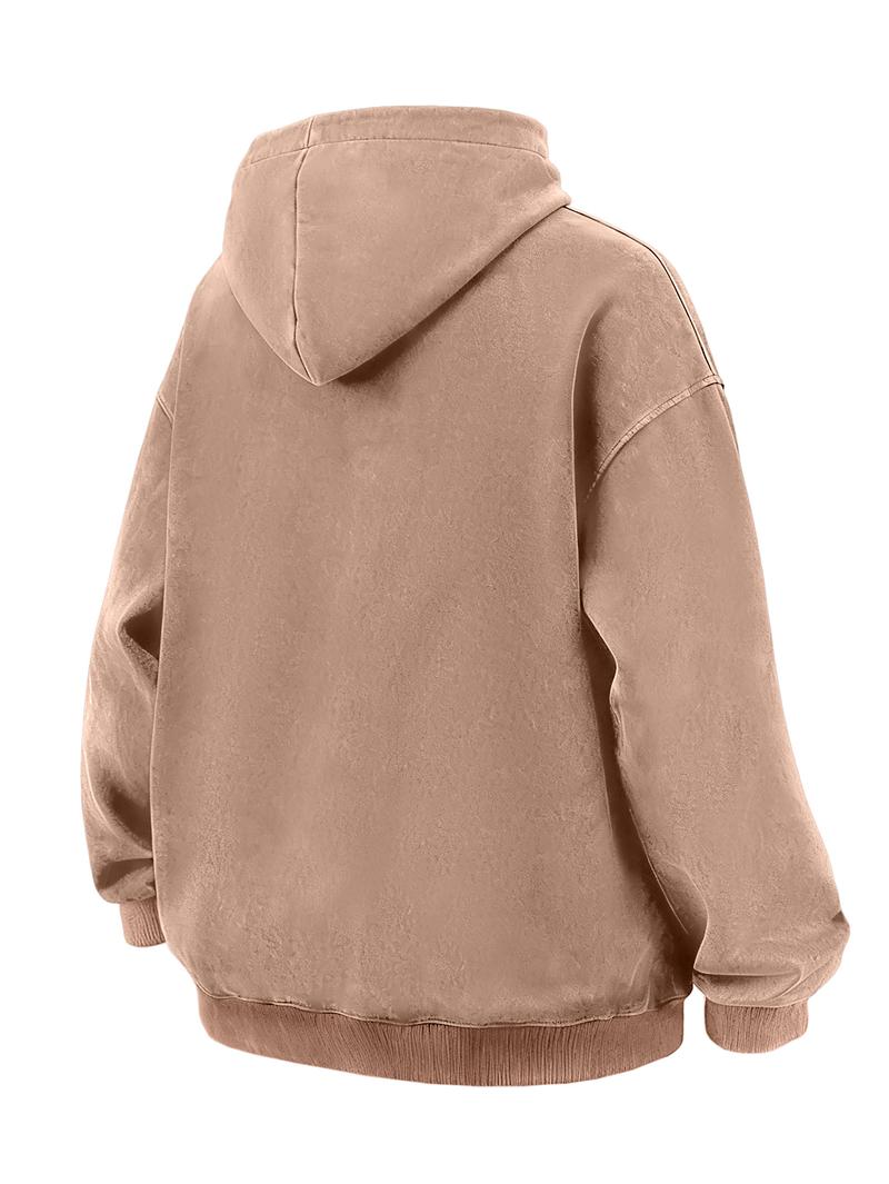 CCCMAI Men's Loose Fit Versatile Hoodie Casual Athletic Long Sleeve Hooded Sweatshirt for Fall Winter Daily Wear Sportswear Indoor Outdoor Activities Menswear Tops Pullover Stylish Wetsuit Beige Black Plain Vneck