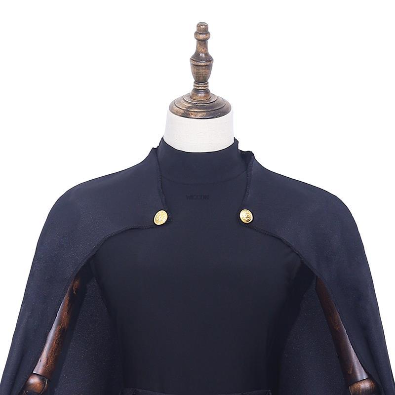 Anime Zenin Maki Cosplay Costume Jujutsu Kaisen Season 2 Wig Dark Blue Cloak Glasses Tattoo Green Short Wig Bandages