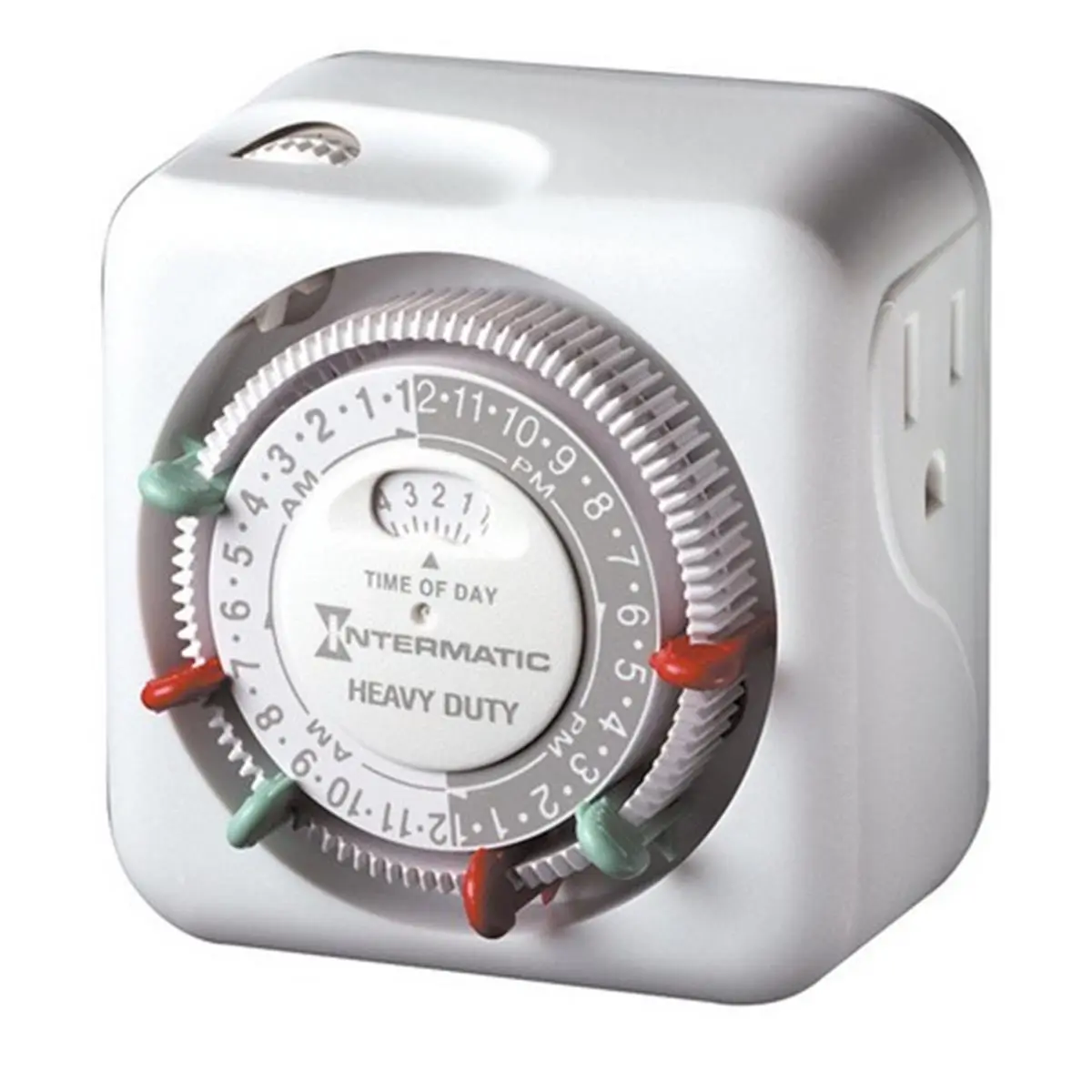 212 MAIN Heavy Duty Plug-In Timer, Programmable for Heavy Loads, Indoor Use, LED Control, Sports & Outdoor Stopwatch Accessory, 15 Amp Rating, Heavy Duty Timer