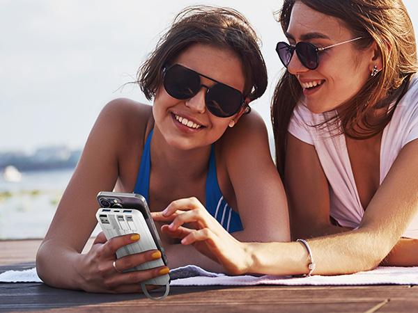 Charmast 10000mAh Portable Charger with Built-in Cables, Slim Power Bank with 6 Outputs & 3 Inputs, 6A Fast Charging Travel Battery Pack for Phones and Tablets