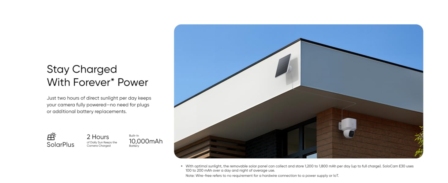 eufy Security SoloCam S340 360° Pan & Tilt Solar Security Camera 2.4 GHz Wi-Fi No Monthly Fee HomeBase S380 Compatible - Ai Auto Lock And Tracking