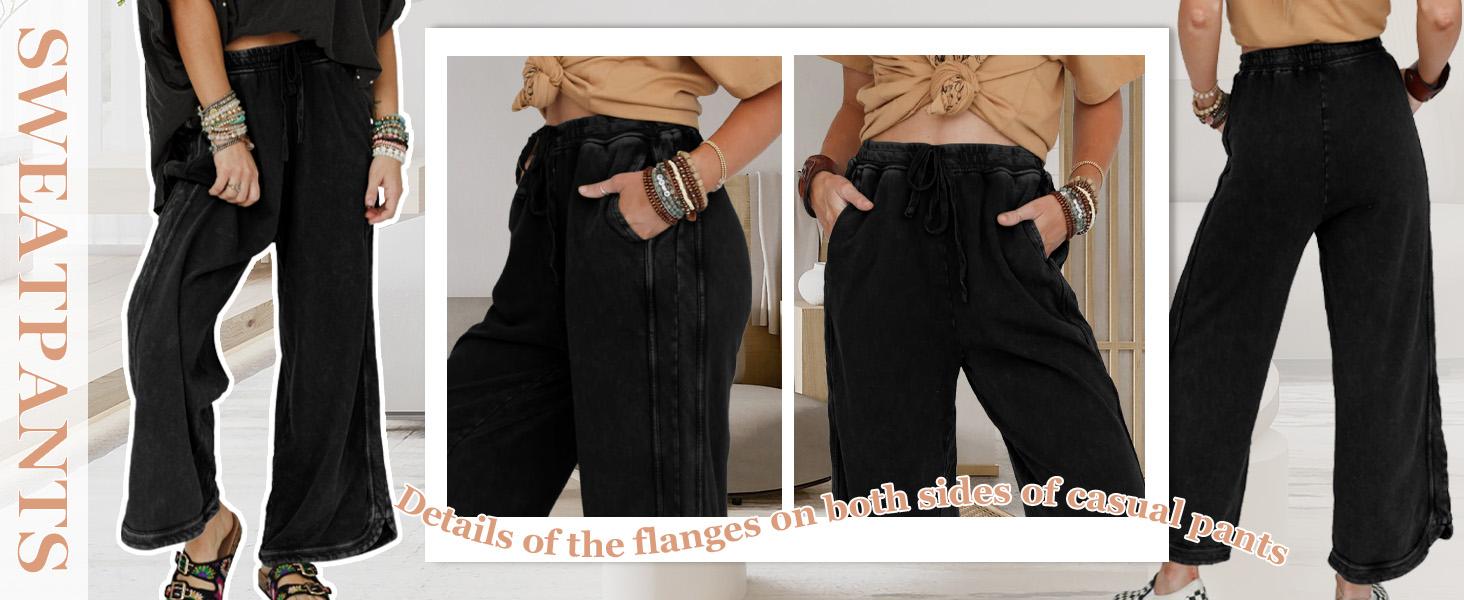 Hixiaohe Womens Washed Wide Leg Sweatpants Vintage High Waist Baggy Pants Drawstring Athletic Palazzo Trousers with Pockets TikTokShopBlackFriday Hixiaohe Womens Washed Wide Leg Sweatpants Vintage High Waist Baggy Pants Drawstring Athletic Palazzo Trousers with Pockets TikTokShopBlackFriday