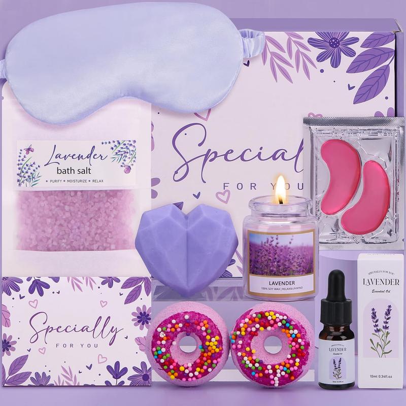 Gifts for Women Birthday Gifts, Spa Gifts Set- 10 Pcs Christmas Valentine's Mother's Day Gifts and Cherry Blossoms Self Care Package Gifts Women, Relaxing Gifts Basket Thanksgiving gifts