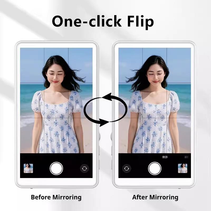 Meevo Magnetic Phone Vlog Monitor – 1080P Wireless Selfie Screen, Use Rear Camera for Live Streaming & TikTok (4K 30fps Wired, iPhone/Android Compatible)