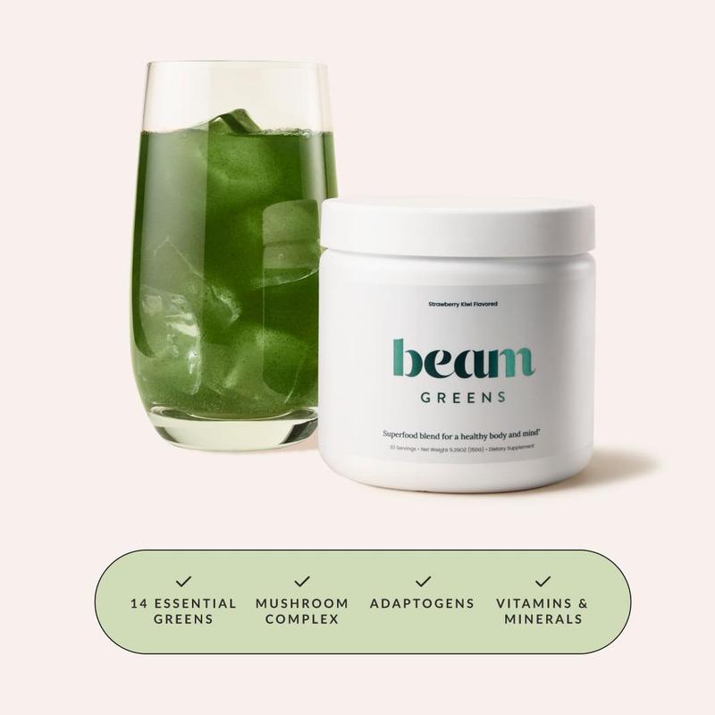 Beam Greens Superfood Powder – Best Tasting Greens Powder (NY Post) – Energy & Wellness Support – Strawberry Kiwi Flavor – 30 Servings Beam Greens Superfood Powder – Best Tasting Greens Powder (NY Post) – Energy & Wellness Support – Strawberry Kiwi Flavor – 30 Servings