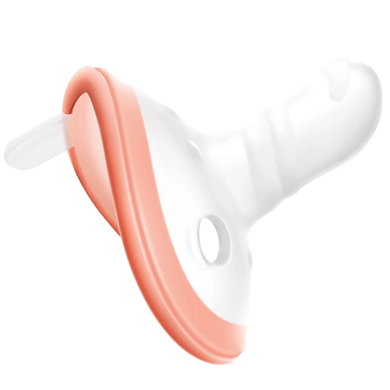 garkoko 1-Piece Nipple-shaped Infant Pacifier, Soft Silicone Soother with Antistatic Treatment, Breathable Shield Holes and Outward Curve for 0-6 Months, Teething Relief, Natural Shape, Sterilization Recommended