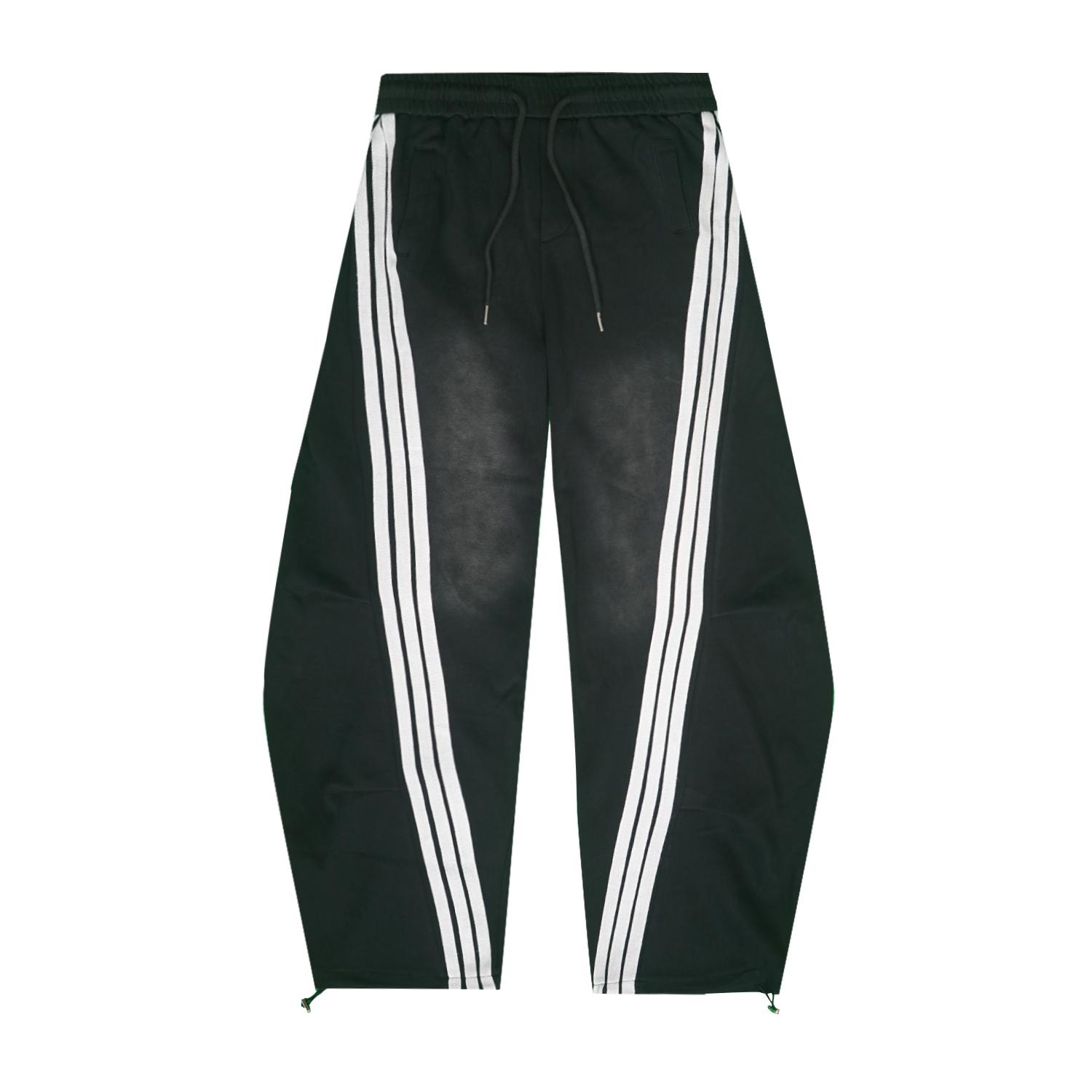 Flooo Loose Washed Sweat Jeans Pants Women's Wear with Drawstring & Ripped Design Wide Leg Comfortable Stylish Machine Washable Casual Everyday Streetwear Bottom Fitted Adjustable Trouser