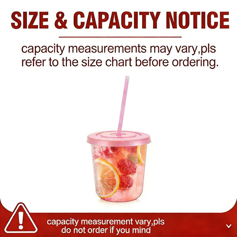 Valentine's Day 50Pack 12oz/16oz Pink Plastic Party Cups with Lids and Straws,Disposable Iced Coffee Cup with Lids,Round Bottom Drinking Cups for Birthday Wedding Valentine's Galentine's Bachelorette Party