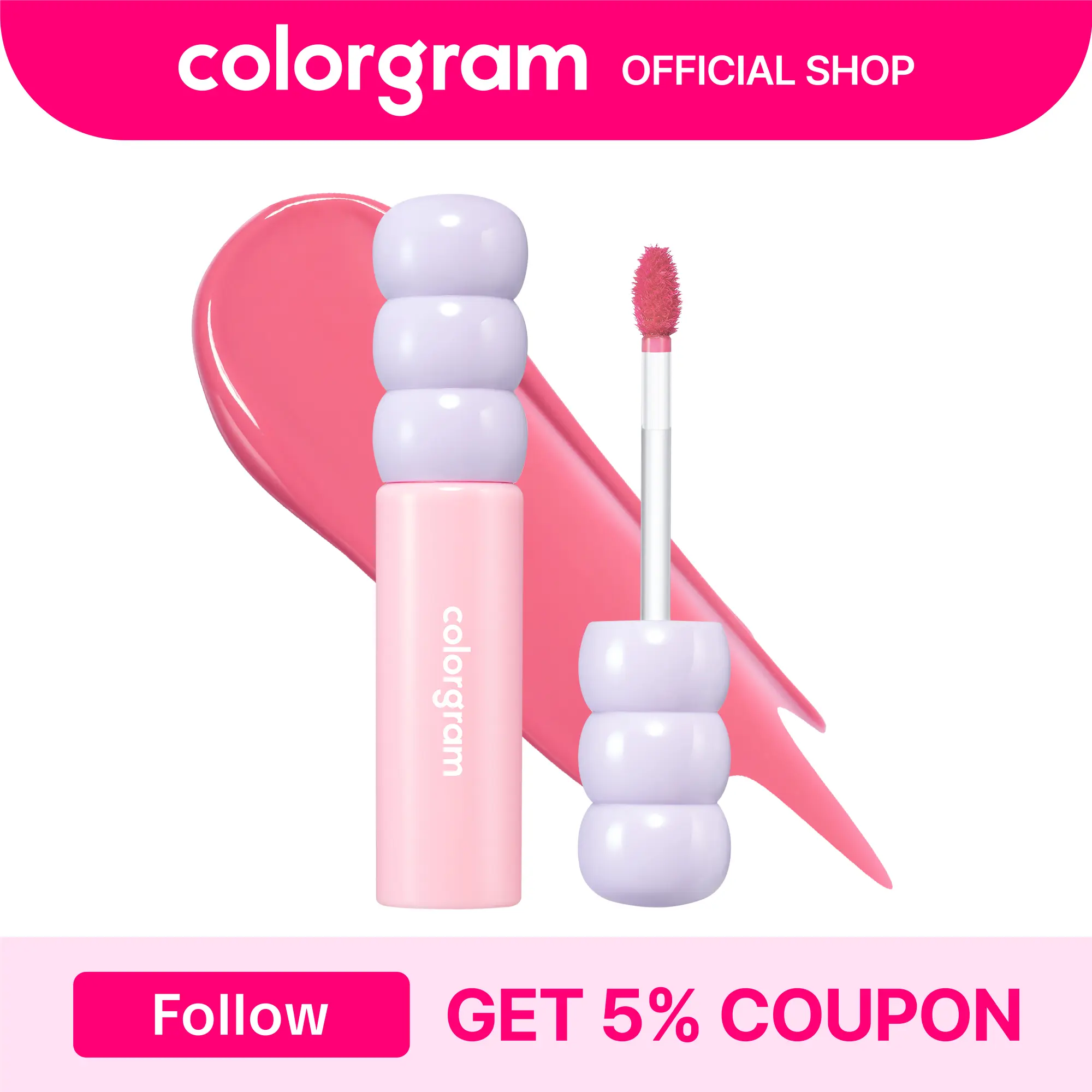 Colorgram Fruity Glass Tint | lip stain with non-sticky glossy & shine | Vegan Lip Tint Cosmetic | Korean Makeup Kbeauty I summervibes