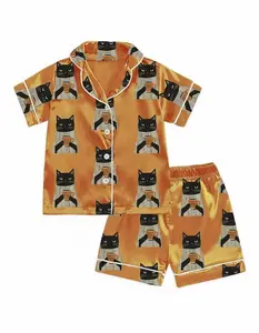 Women’s Christmas Pajamas with Cat Print – Cutee Holiday Loungewear Set – Winter Sleepwear #pajamas