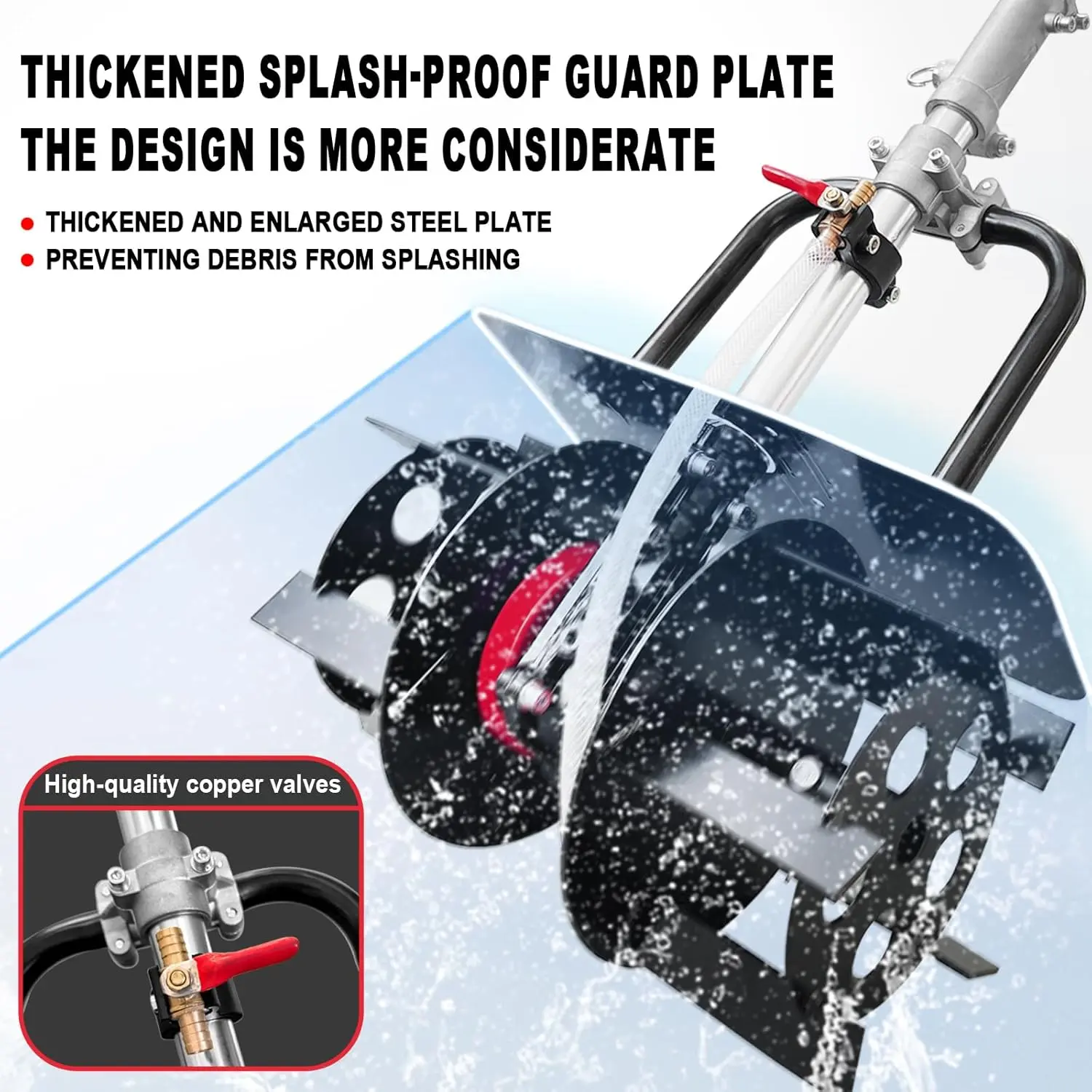 2 in 1 Electric Tiller-Mixer, 1280W 6-Speed Cultivator with Steel Frame - 320mm Width, 1000-2000 rpm, 9.6kg Portable Tool for Garden Beds, Sowing, Landscaping, Mixing Cement and Soil (100-240V)