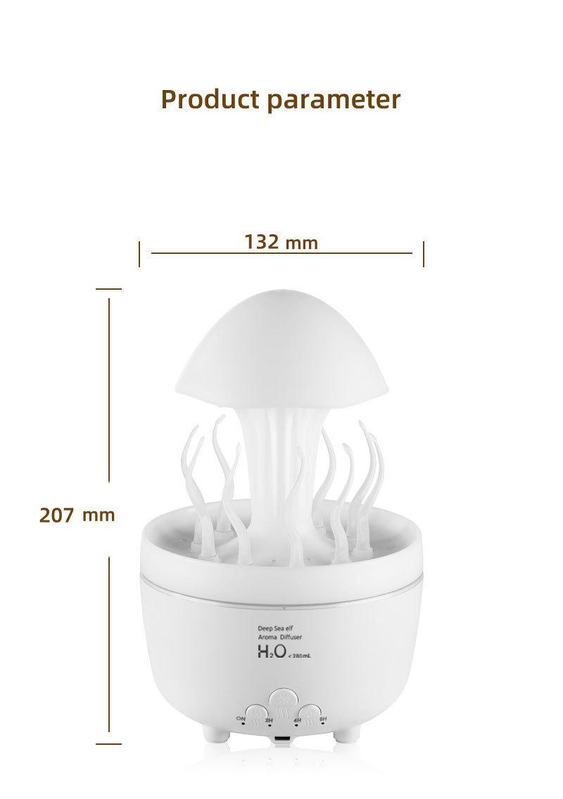 Jellyfish Raindrop Aroma Diffuser Humidifier, 3-in-1 Cool Mist Humidifier with LED Mood Light, Ultra Quiet Essential Oil Diffuser for Bedroom, Home, Office, Desk Decor Jellyfish Raindrop Aroma Diffuser Humidifier, 3-in-1 Cool Mist Humidifier with LED Mood Light, Ultra Quiet Essential Oil Diffuser for Bedroom, Home, Office, Desk Decor