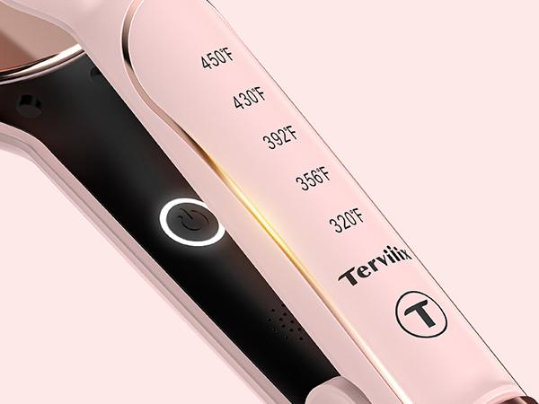 Terviiix Titanium Flat Iron Hair Straightener - ARC Non-Snagging for Smooth, One-Swipe Results, Salon-Grade Straightening Iron Saves Time on Thick, Curly, Black & Natural Hair