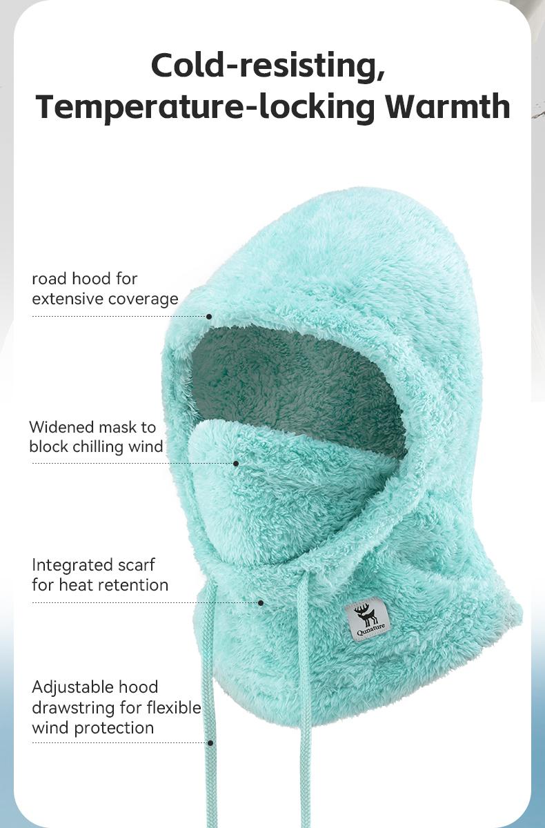 Qunature Ski Mask with Adjustable Ventilation and Detachable Liner for Winter Sports