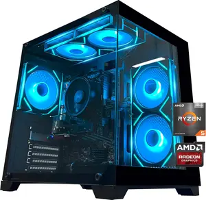 Gaming PC – Ryzen 5 5500 | GTX 1060 | 16GB RAM | NVMe SSD | Keyboard + Mouse + Mouse Pad | Ready to Play