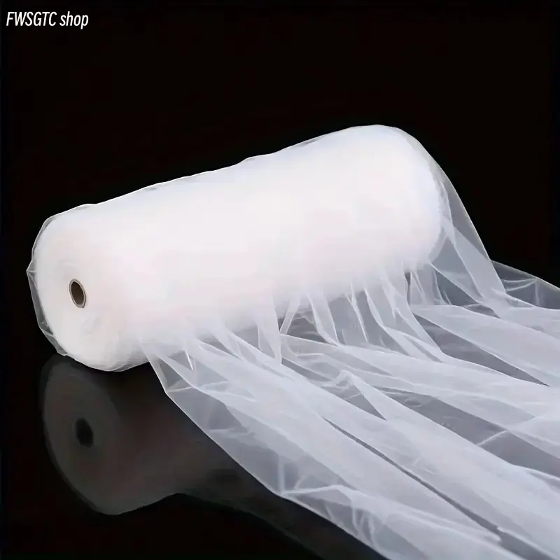 1 Roll 50 Yards sheer curtain fabric. Made of highly stretchable material and easy to hand wash. It offers nice privacy protection and soft light diffusion. Perfect home textile for DIY wedding decorations and various household adornments.